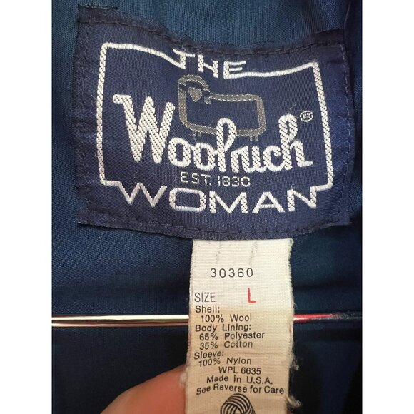 Vintage The Woolrich Woman Red Hooded Wool Blend Coat Size L Made In USA - Picture 6 of 9